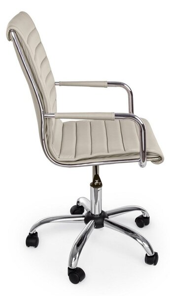 Sedia da ufficio grigio tortora in similpelle Perth – Yes Everyday