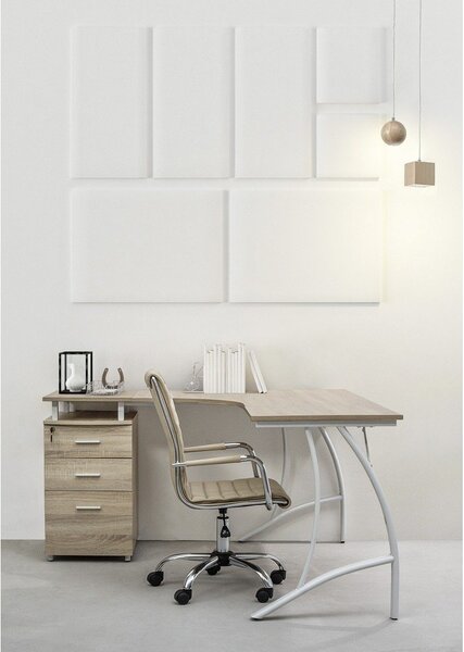 Sedia da ufficio grigio tortora in similpelle Perth – Yes Everyday
