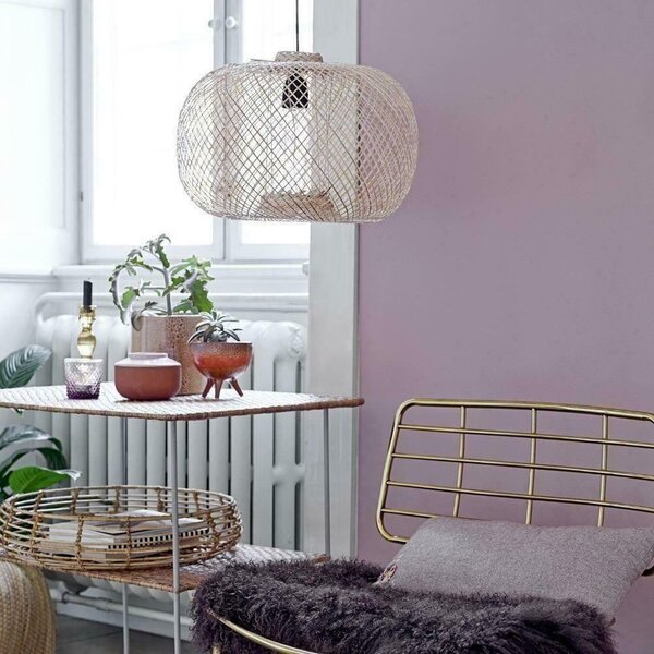 Lampadario a sospensione colore naturale con paralume in bambù ø 42 cm Rodi - Bloomingville