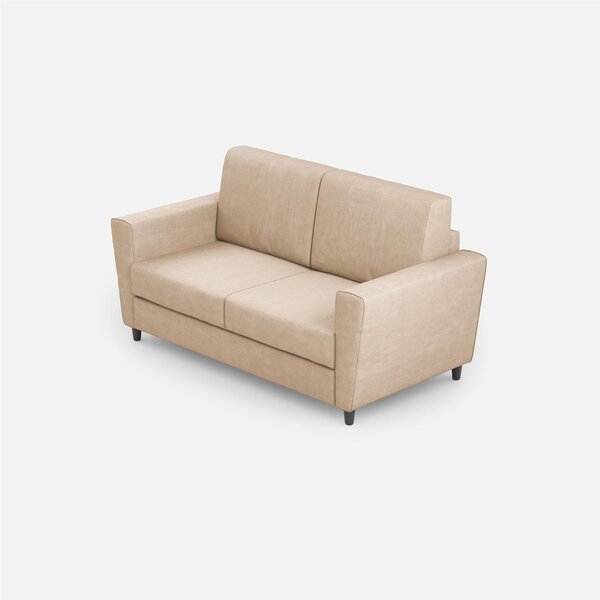 Divano Yasel 2 posti due sedute da 60cm misure esterne 172x85x h 85cm rivestimento completamente sfoderabile colore Beige