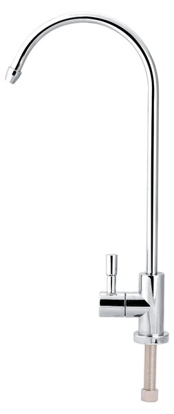 Rubinetto per cucina, attacco 1/4'' - Miscelatore cromato con collo di cigno - Zerodis540ft2ceab