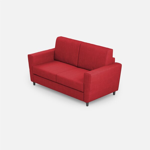 Divano Yasel 2 posti due sedute da 60cm misure esterne 172x85x h 85cm rivestimento completamente sfoderabile colore Rosso