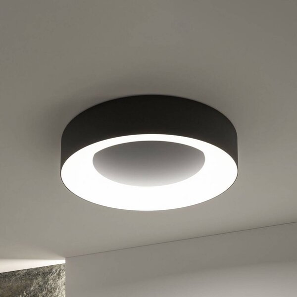 Paulmann Plafoniera LED Smart Casca, nera, Ø 40 cm, RGBW, IP44 dimmerabile, Nero, Soggiorno / Sala da pranzo, Metallo, Moderno, Plafoniera