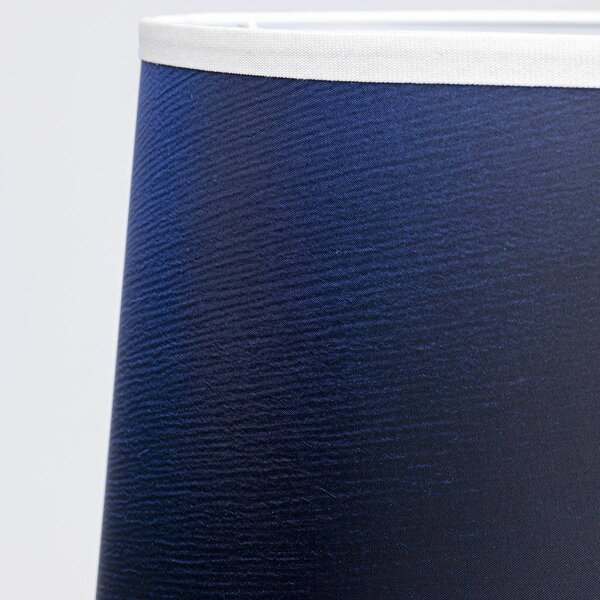 Lampada da tavolo Kare Two Face, blu, tessuto, porcellana, 65 cm