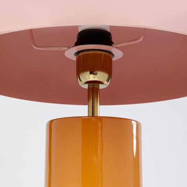KARE Lampada da tavolo di design Josy, Violetto / Fucsia / Rosa, Soggiorno / Sala da pranzo, Metallo, Vintage, Lampada da tavolo