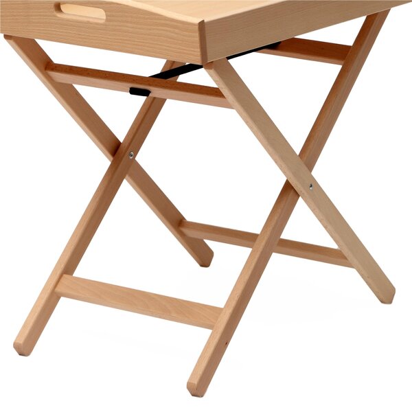 Tavolino Reggi Vassoi Zeus Vassoio + tavolinetto Dimensioni 60x40x h 50 cm Legno , peso 3,2 kg colore Faggio Naturale