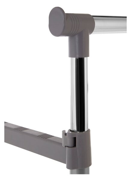 Stand appendiabiti argentato in metallo allungabile/su ruote – Premier Housewares