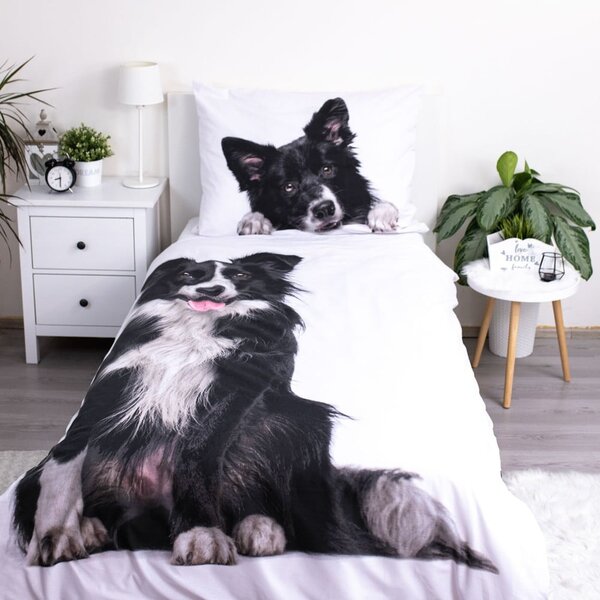 Biancheria da letto per bambini in cotone per letto singolo 140x200 cm Border Collie – Jerry Fabrics