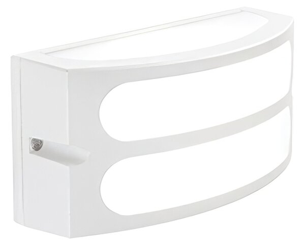 Applique in pressofusione di alluminio SQUBA APPLIQUE GRIGLIA E27 Dimensione 22x8,5xh 10 cm Diffusore in resina satinata colore BIANCO