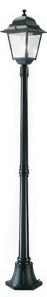 Palo basso una luce della serie PALO LANTERNA MEDIO AMALFI E27 Dimensioni 24x21x h 175 cm E27 colore NERO