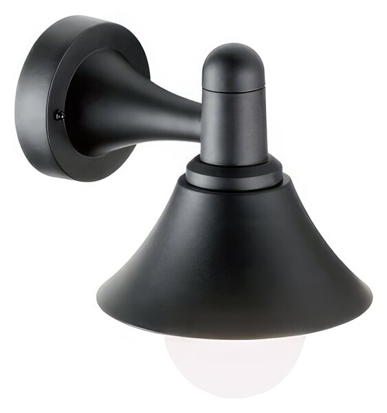 Applique in termoplastico SODA APPLIQUE IN BASSO MINI E27 Dimensioni 18x23,5xh 23,5 cm Diffusore in termoplastico opalino colore NERO