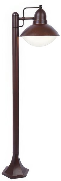 PALETTO ITACA in alluminio pressofuso di alta qualit� Dimensioni 17x22,5x h 100 cm E27 colore CORTEN