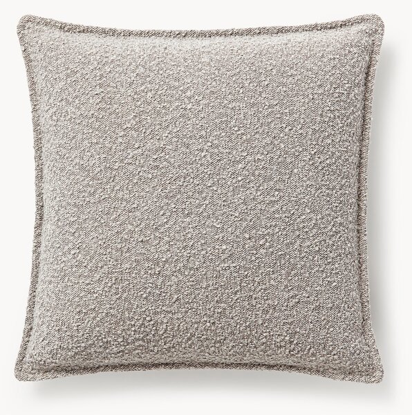 Cuscino decorativo grande in bouclé Lennon, 60 x 60 cm