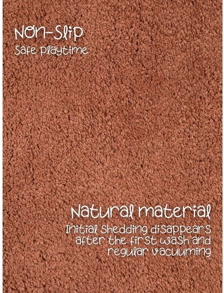 Tappeto per bambini marrone in cotone lavabile/tessuto a mano 101x120 cm Snuggle Benni – Hanse Home