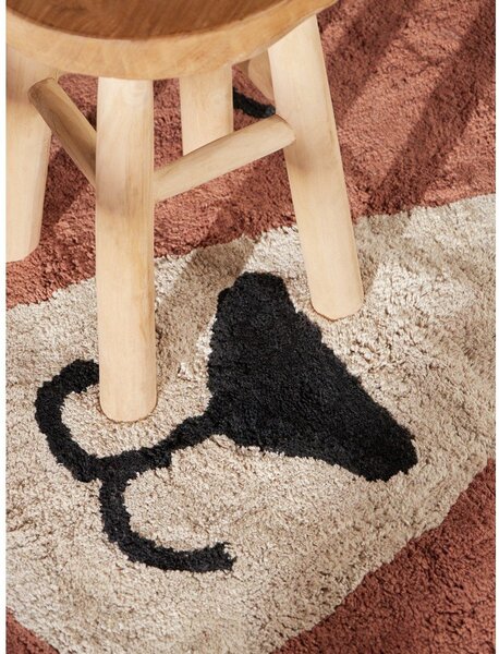 Tappeto per bambini marrone in cotone lavabile/tessuto a mano 101x120 cm Snuggle Benni – Hanse Home