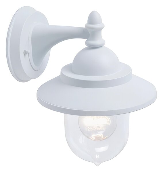 Applique in pressofusione di alluminio RONDO' APPLIQUE IN BASSO MINI E27 Dimensioni 18x20,5xh 24,7 cm Diffusore in termoplastico trasparente colore BIANCO