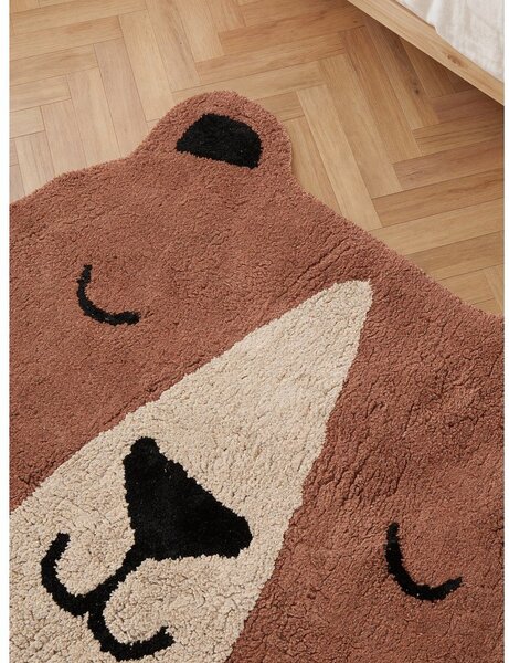 Tappeto per bambini marrone in cotone lavabile/tessuto a mano 101x120 cm Snuggle Benni – Hanse Home