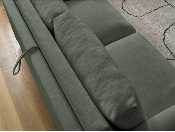 Divano verde per il riposo quotidiano/allungabile 220 cm Cocoone – Bobochic Paris
