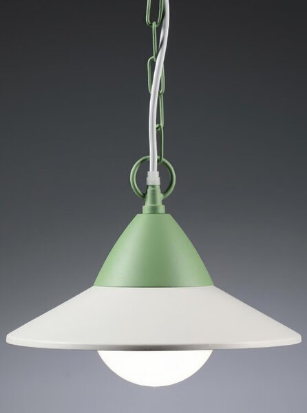 Applique in alluminio e metallo YUKON APPLIQUE IN BASSO 20W LED CCT3 Dimensioni 34,4x27xh 25,5 cm Diffusore in termoplastico opalino colore BIANCOVERDE