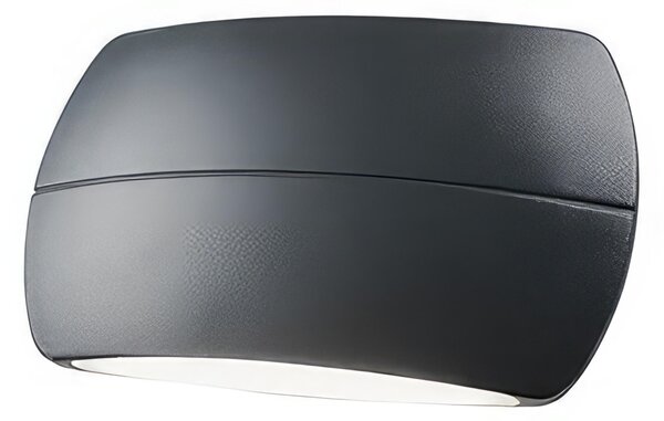 Applique in alluminio pressofuso PILLOW APPLIQUE DOPPIA Dimensioni 20x11xh 5,3 cm 5W 5W LED 3000K Diffusore in termoplastico opalino colore GRAFITE