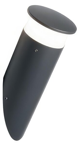 Applique in alluminio pressofuso KEP APPLIQUE TAGLIATA Dimensione 10,7xh 27,5 cm Diffusore in termoplastico opalino 9W LED 3000K colore GRAFITE
