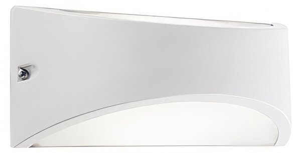 Applique in alluminio pressofuso LHASA APPLIQUE FASCIA Dimensioni 22x10xh 10 cm Diffusore in termoplastico opalino 10W LED 3000K colore BIANCO