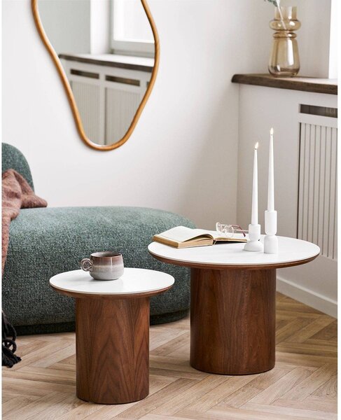 Tavolino rotondo con piano in ceramica ø 40 cm Noli – House Nordic