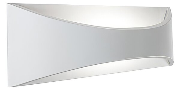 Applique in pressofusione di alluminio MOON APPLIQUE RIFLESSA 12W LED 4000K Dimensioni 30x10xh 12 cm Diffusore in termoplastico satinato colore BIANCO