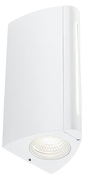 Applique in alluminio pressofuso VISION APP. DOPPIA 4W 4W 3W LED 4000K Dimensioni 8,4x8,8x h20 cm Diffusore frontale in resina opalina colore BIANCO