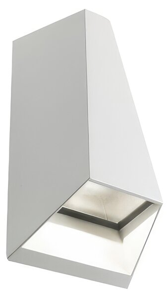 Applique in alluminio pressofuso DAKOTA APPLIQUE DOPPIA Dimensioni 10,9x6,3x h17,3 cm Diffusori in vetro trasparente 4W 4W LED 4000K colore BIANCO