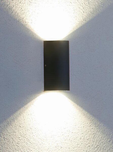 Applique in alluminio pressofuso TRUMP APPLIQUE DOPPIA 6W 6W LED 4000K Dimensioni 5,5x9xh16 cm Diffusore in vetro trasparente colore BIANCO