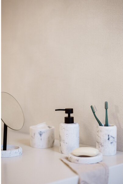 Portaspazzolino bianco in poliresina Suds – S|P Collection