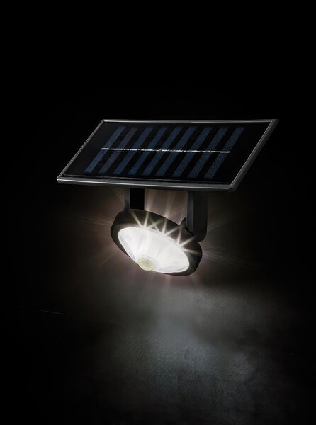Applique solare orientabile in termoplastico PIXEL APPLIQUE SOLARE Dimensioni 26x16,2x h 9,85 cm Sensore di movimento e crepuscolare LED 4000K colore GRAFITE