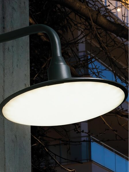 Applique con struttura in metallo e termoplastico FOCUS APPLIQUE PIATTO Dimensioni 20x30xh17,5 cm Diffusore in termoplastico opalino 18W LED 4000K colore GRAFITE