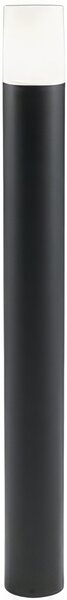 Paletto in alluminio pressofuso CIRCLE PALO ALTO 7W LED 4000K colore NERO Dimensione 8xh 80 cm Diffusore in termoplastico opalino
