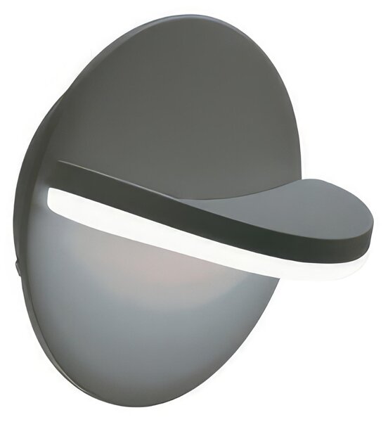 Applique orientabile in alluminio pressofuso ESCORT APP. ORIENTABILE 16W LED 4000K Dimensioni 18x13xh 13 cm Diffusore in termoplastico opalino colore GRAFITE