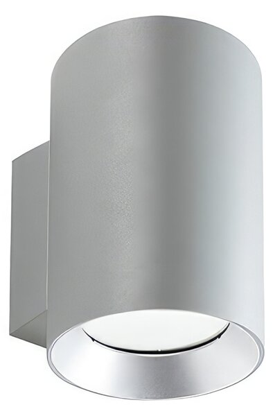 Lampada da parete in alluminio pressofuso SHOW APPLIQUE MONO 10W LED 4000K Dimensioni �11x17,5 cm Diffusori in vetro trasparente colore ALLUMINIO