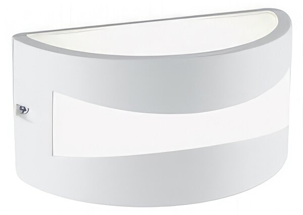 Applique in alluminio pressofuso TIBET APPLIQUE CHIUSA 10W LED 4000K Dimensioni 22x12,1xh 10,8 cm Diffusore in termoplastico opalino colore BIANCO