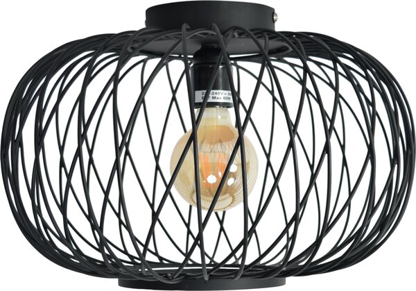 Lampada da soffitto Twist Large Ø37x24 - Metallo - Nero