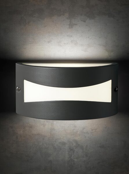 Applique in alluminio pressofuso TIBET APPLIQUE CHIUSA 10W LED 4000K Dimensioni 22x12,1xh 10,8 cm Diffusore in termoplastico opalino colore BIANCO