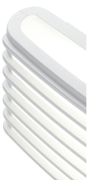 Applique in alluminio pressofuso GRID APPLIQUE GABBIA 10W LED 4000K Dimensioni Diffusore 22x6,9xh 10,8 cm in termoplastico opalino colore BIANCO