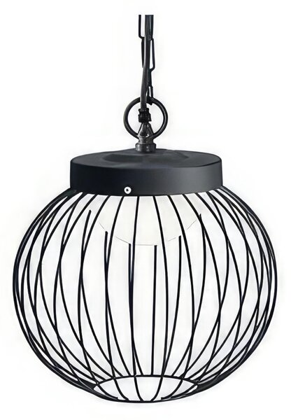 Sospensione in alluminio e metallo CAGE SOSPENSIONE 20W LED 4000K Dimensioni 25,3xh 23,6 cm Diffusore in termoplastico opalino colore NERO