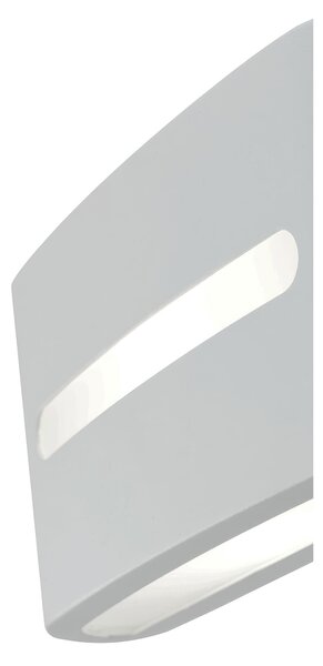 Applique in alluminio pressofuso POST APPLIQUE FESSURA 10W LED 4000K Dimensioni 22x6,4xh 10,8 cm Diffusore in termoplastico opalin colore CAFFE'