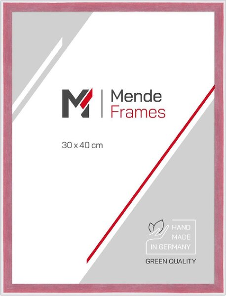 MendeFrames H080 Cornice in legno rossa 21x29,7 cm con vetro museale
