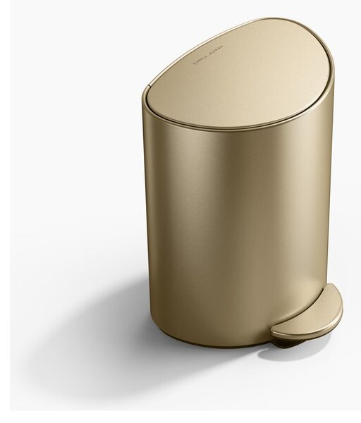 Cestino per la spazzatura oro opaco in acciaio con pedale 6 l – simplehuman
