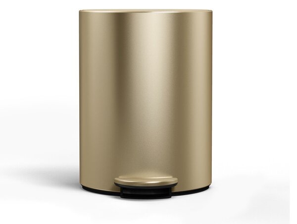 Cestino per la spazzatura oro opaco in acciaio con pedale 6 l – simplehuman