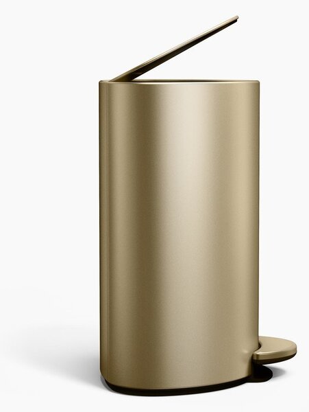 Cestino per la spazzatura oro opaco in acciaio con pedale 6 l – simplehuman