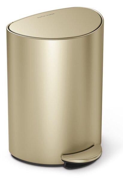 Cestino per la spazzatura oro opaco in acciaio con pedale 6 l – simplehuman