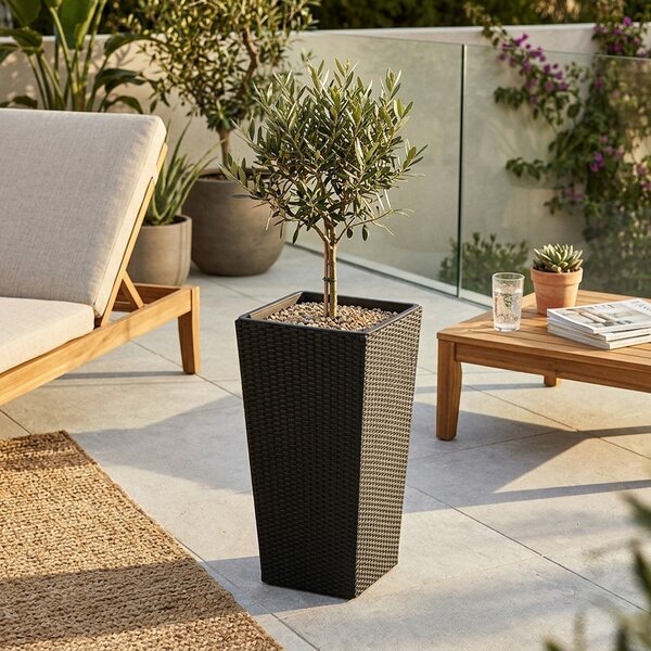 Fioriera in rattan artificiale Rose - Bonami Essentials