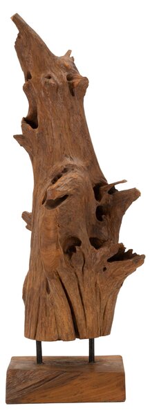 Scultura in teak riciclato, realizzata a mano, realizzato a mano Dimensioni 23x27xh 64 CM - 3.1 kg Colore legno con venature